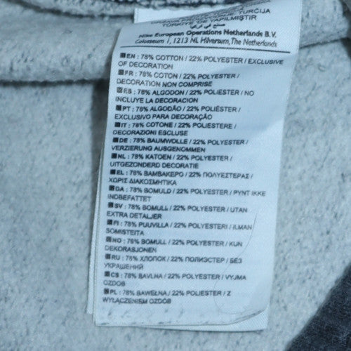 Nike Men's Grey Fleece Sweatpants L Regular Fit Elastic Waist