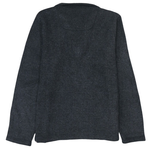 Weird Fish Men's Grey Knit 1/4 Zip Pullover Sweatshirt Size L
