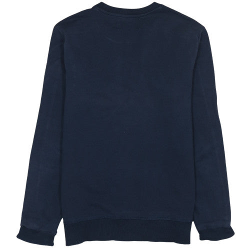 Calvin Klein Jeans Men's Blue Logo Crew Neck Cotton Sweatshirt M