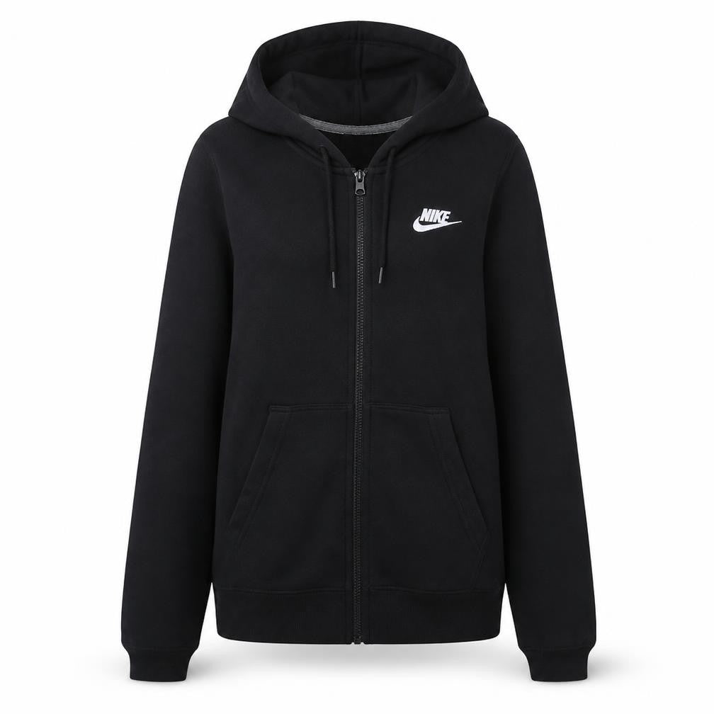 Nike Men's Black XS Full Zip Fleece Hoodie with Logo