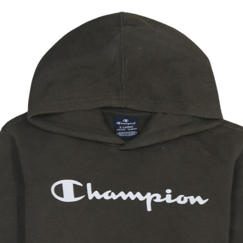 Champion Boys Black XL Hoodie 13-14 Years Pullover Fleece Sweatshirt