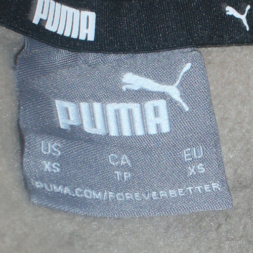 Puma Men's Beige XS Pullover Hoodie Graphic Logo Sweatshirt