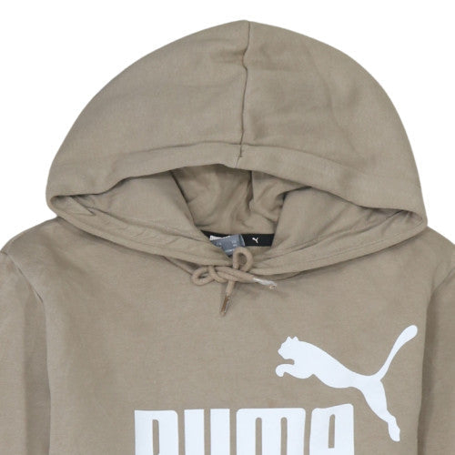 Puma Men's Beige XS Pullover Hoodie Graphic Logo Sweatshirt