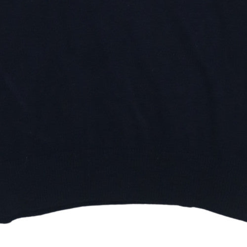 Tommy Hilfiger Men's Navy Lambswool 1/2 Zip Jumper L Classic Fit