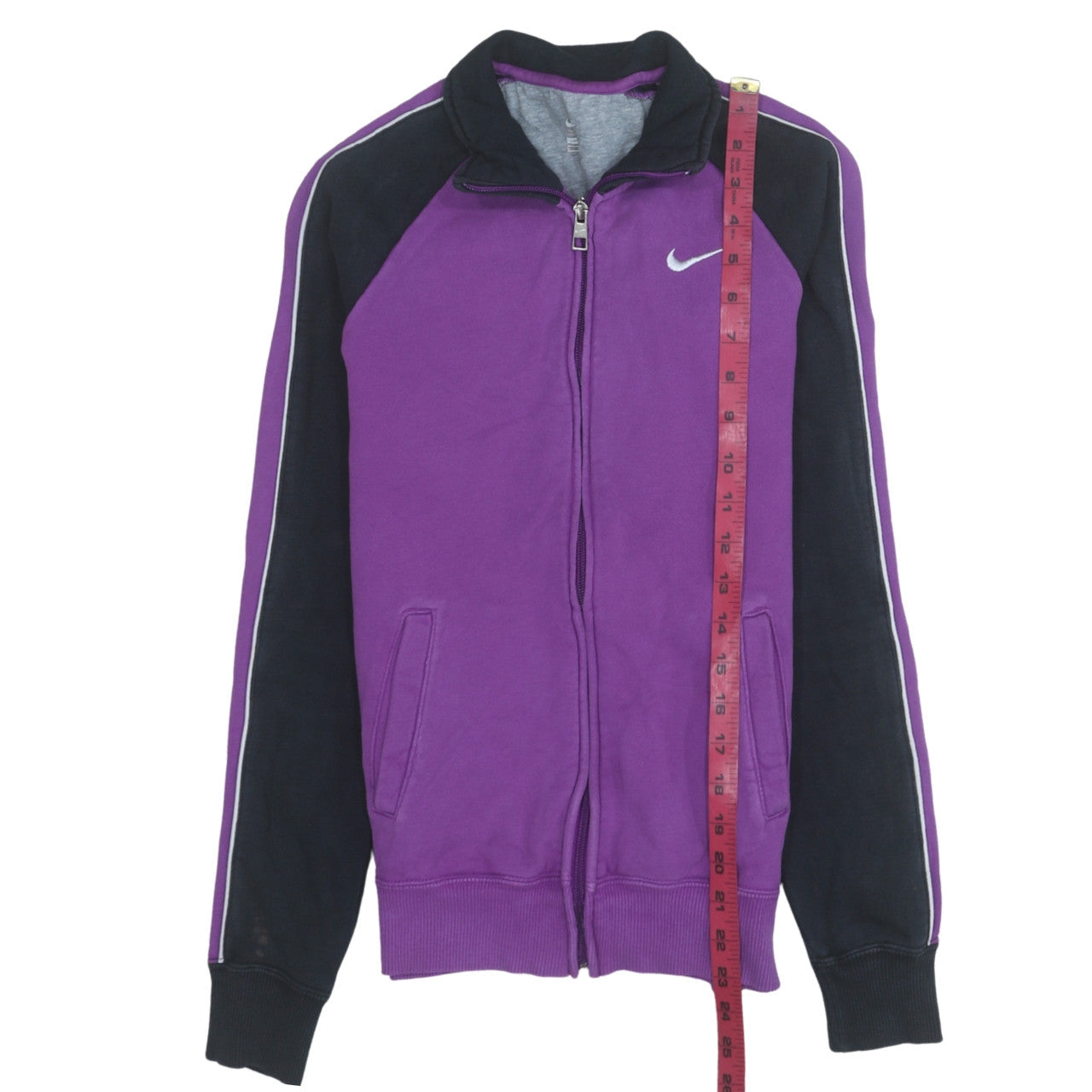 Nike Women's Purple Track Jacket S Full Zip Cotton Activewear