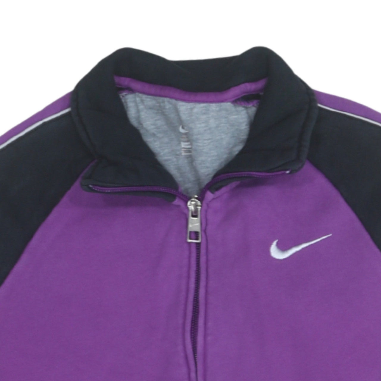Nike Women's Purple Track Jacket S Full Zip Cotton Activewear