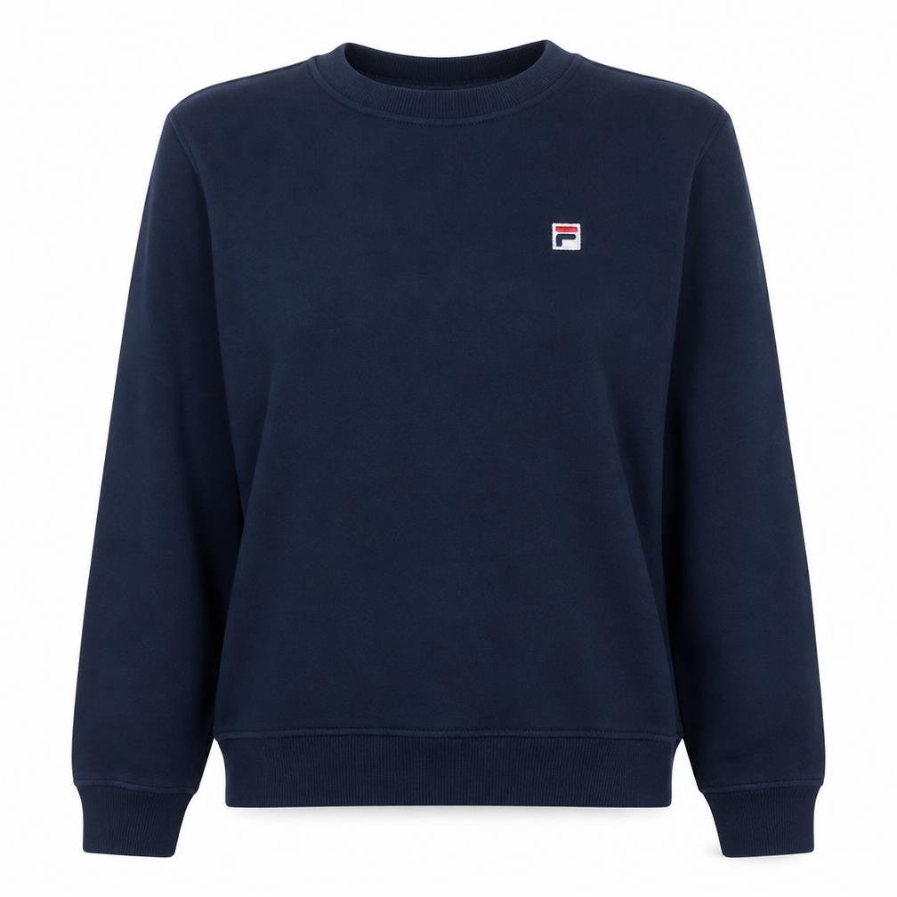 Fila Womens Navy Blue Pullover Sweatshirt Size 16 Crew Neck Classic Fit