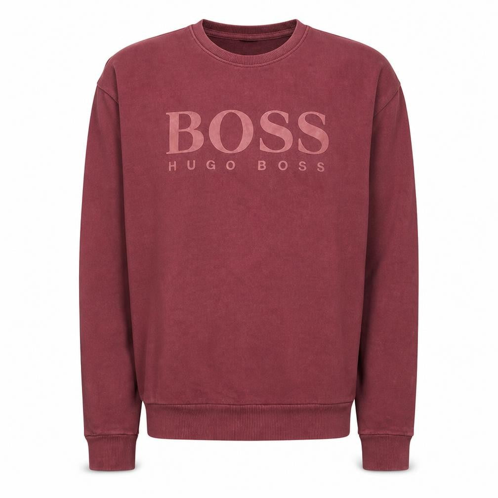 Hugo Boss Men's Red Crew Neck Logo Sweatshirt Size L