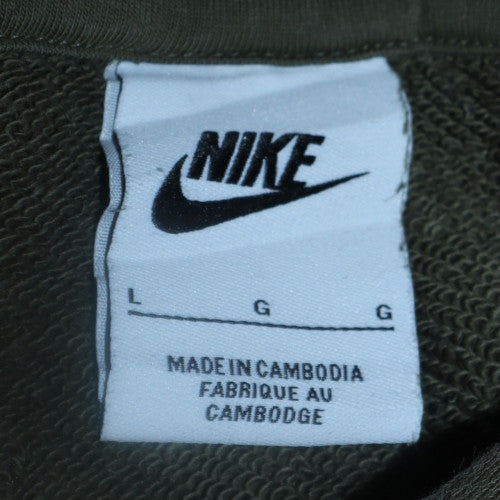 Nike Men's Green Pullover Hoodie L Regular Fleece Sportswear