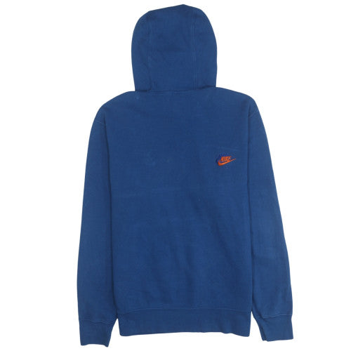 Nike Men's Blue Pullover Hoodie Small Logo Fleece Sweatshirt