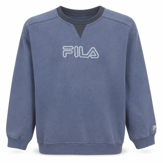 Fila Mens Blue Crew Neck Pullover Sweatshirt Size L