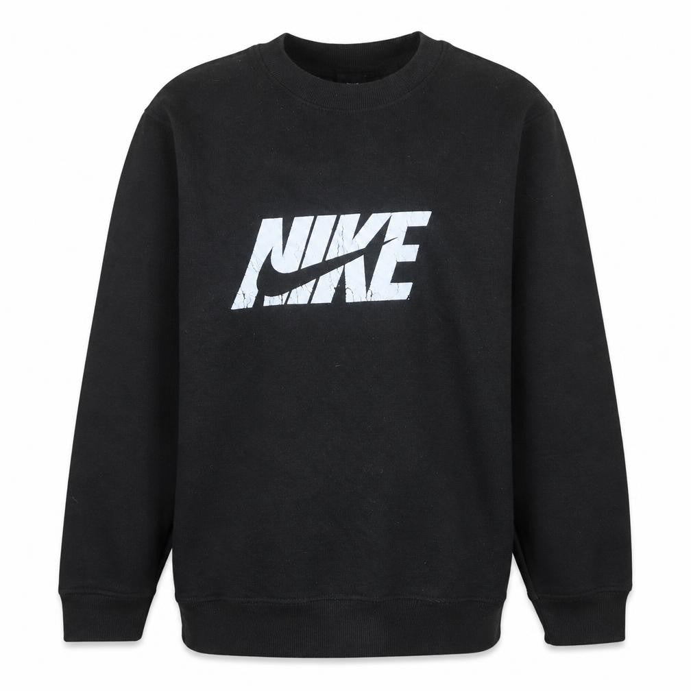 Nike Men's Black Pullover Sweatshirt Size M Crew Neck Logo Sportswear