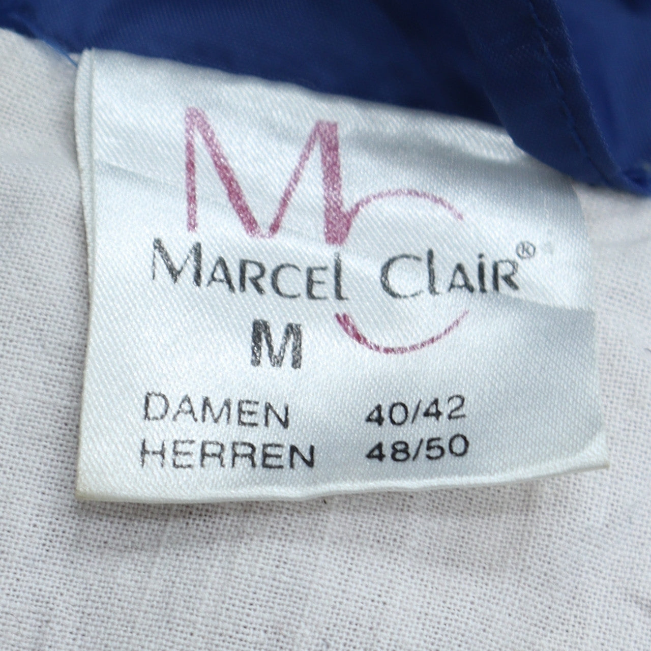 Marcel Clair Men's Blue Windbreaker Hooded Jacket Size M Retro Outdoor