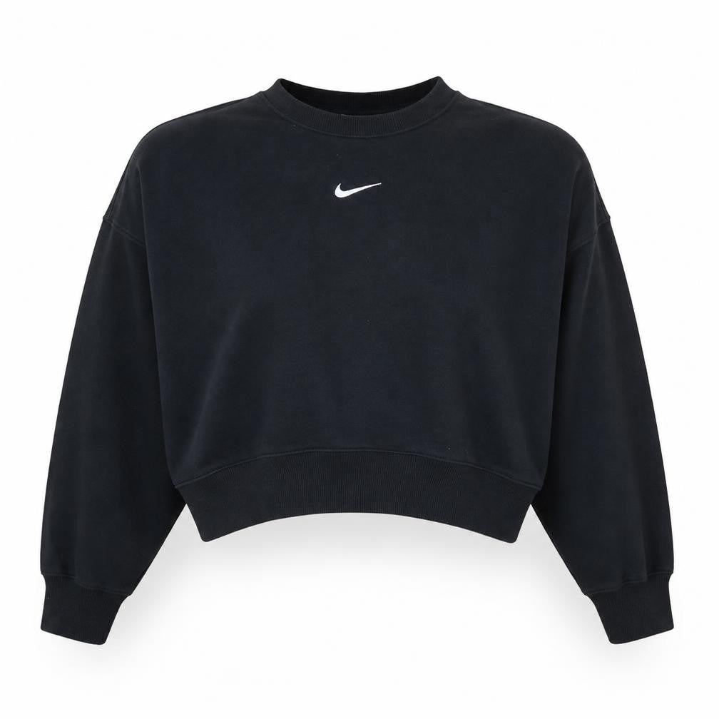 Nike Men’s Black Crew Neck Sweatshirt Small Regular Fit Fleece Pullover