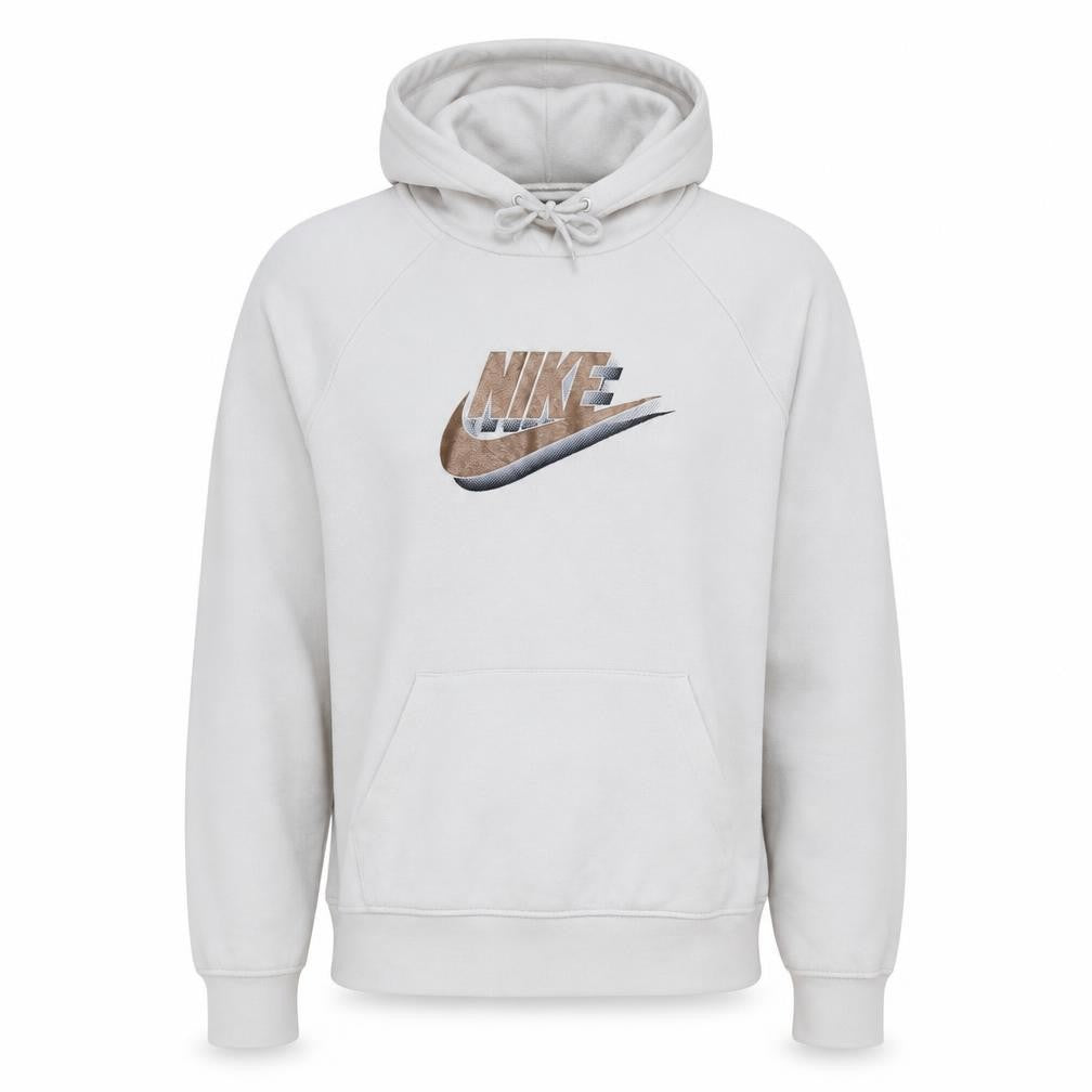 Nike Men White Pullover Hoodie Small Graphic Logo Sportswear