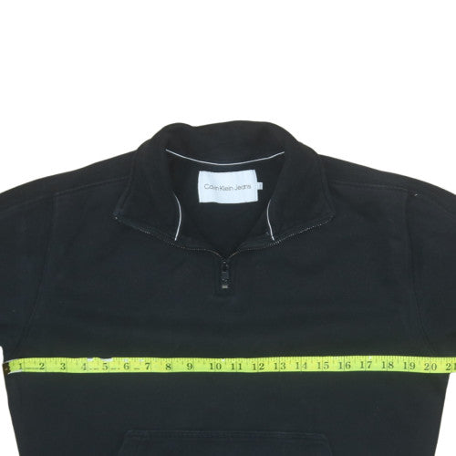 Calvin Klein Jeans Men's Black 1/4 Zip Sweatshirt Size S