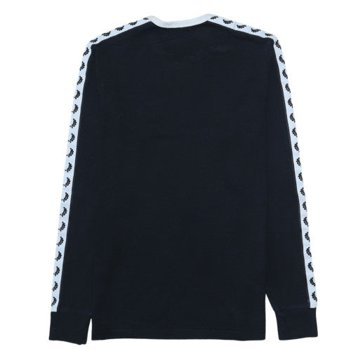 Fred Perry Men's Black XS Crew Neck Long Sleeve Logo Sweatshirt
