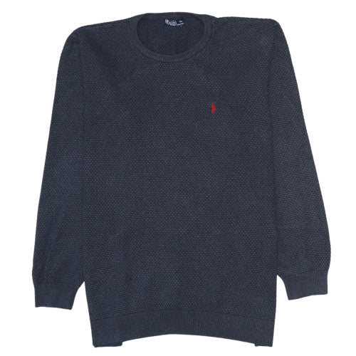 Ralph Lauren Men's Blue Cotton Knit Crew Neck Pullover Sweatshirt 2XL