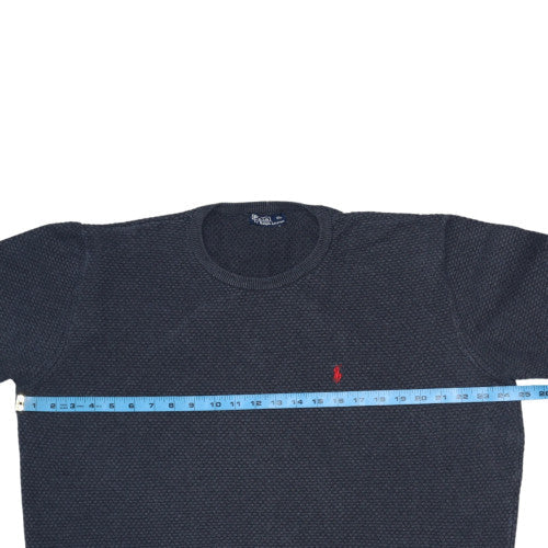 Ralph Lauren Men's Blue Cotton Knit Crew Neck Pullover Sweatshirt 2XL