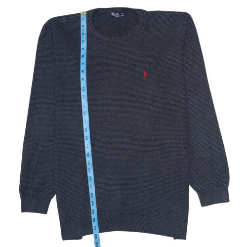 Ralph Lauren Men's Blue Cotton Knit Crew Neck Pullover Sweatshirt 2XL
