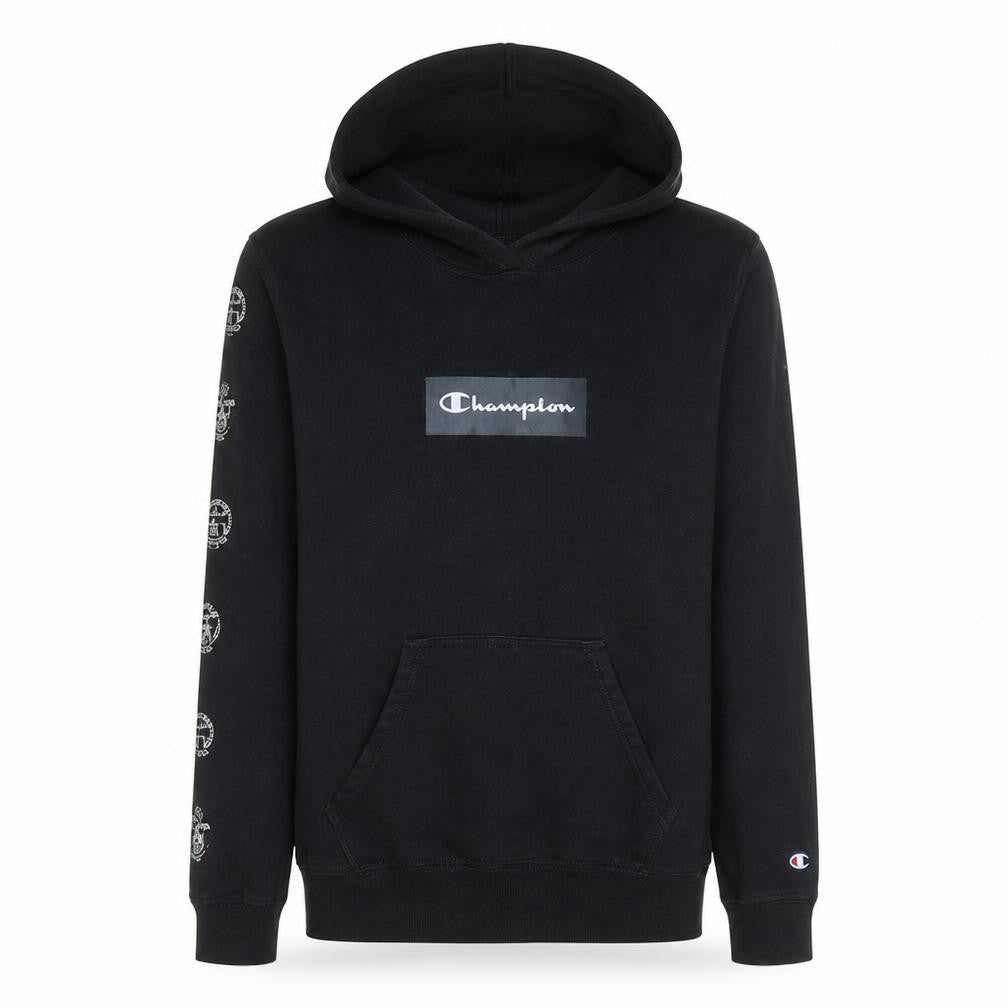 Champion Men's Black Pullover Hoodie Small Fleece Logo Sweatshirt