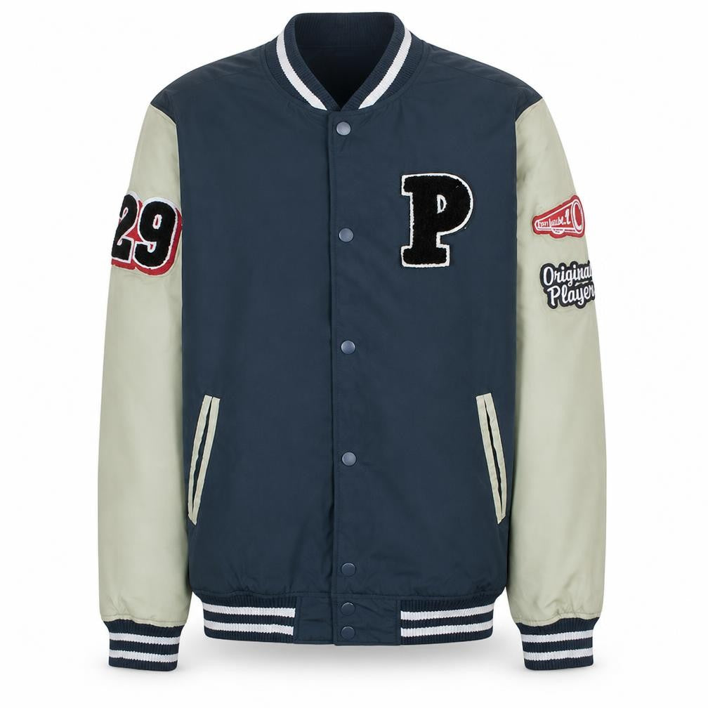 H&M Teens Blue Varsity Jacket Polyester Lined Casual 13-14 Years