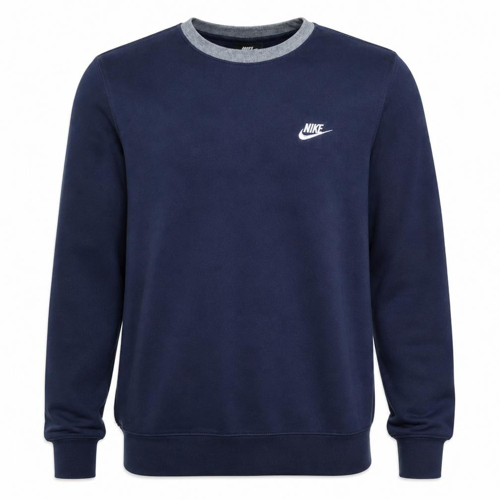 Nike Mens Blue Crew Neck Pullover Sweatshirt Size M