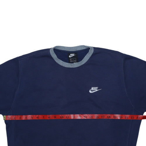 Nike Mens Blue Crew Neck Pullover Sweatshirt Size M