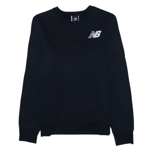 New Balance Men's Black Crew Neck Pullover Sweatshirt M Cotton Blend