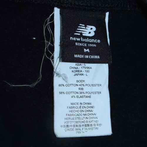 New Balance Men's Black Crew Neck Pullover Sweatshirt M Cotton Blend
