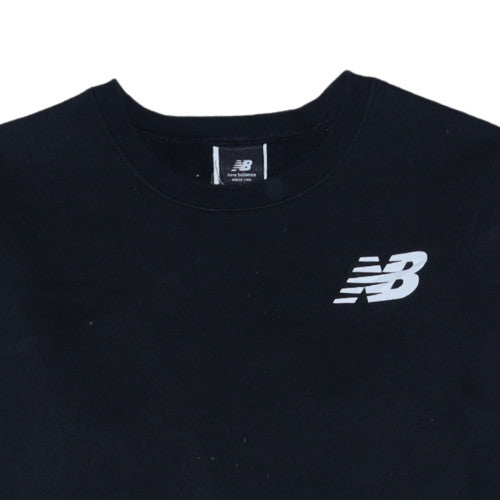 New Balance Men's Black Crew Neck Pullover Sweatshirt M Cotton Blend