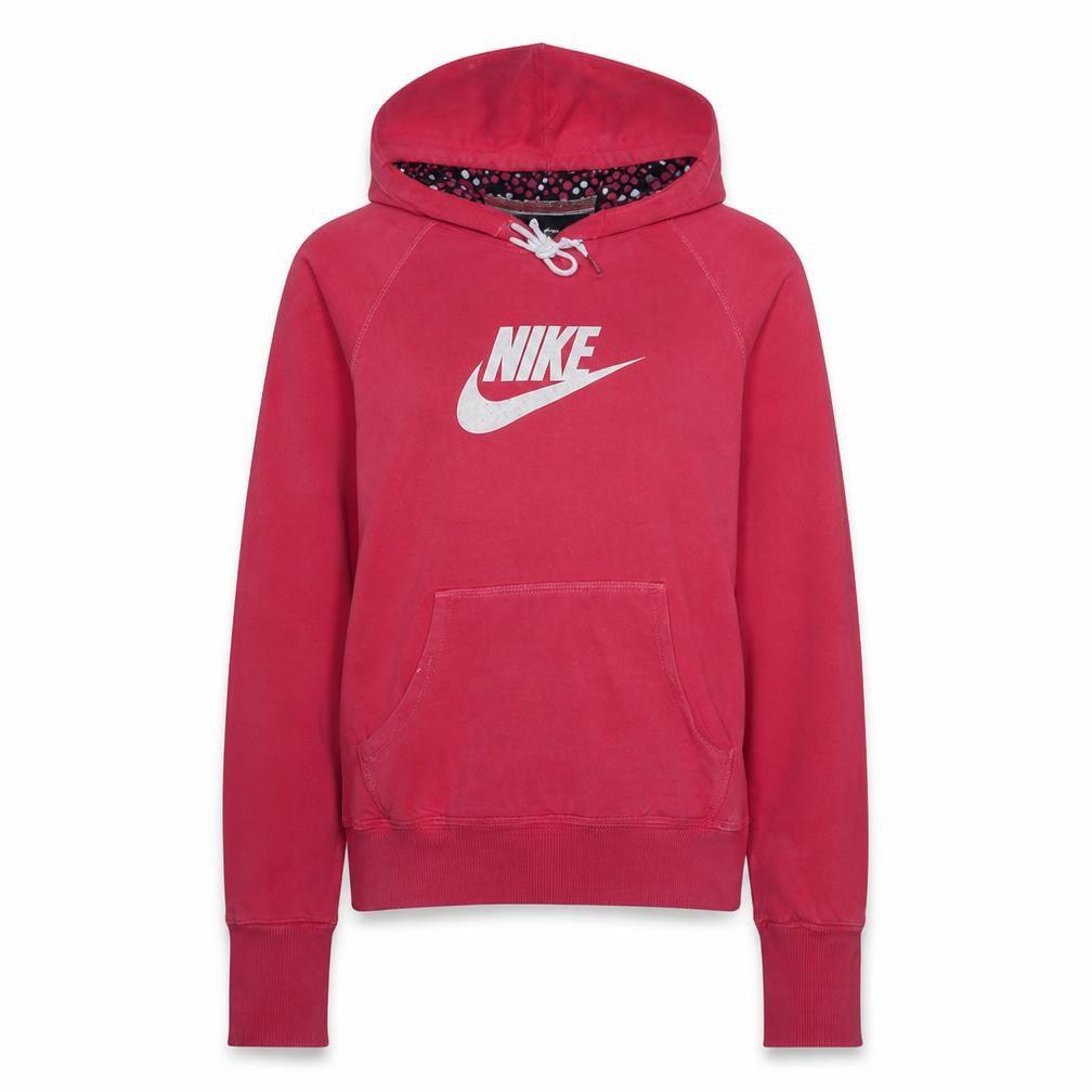 Nike Womens Pink Hoodie Size M Pullover Logo Hooded Sweatshirt
