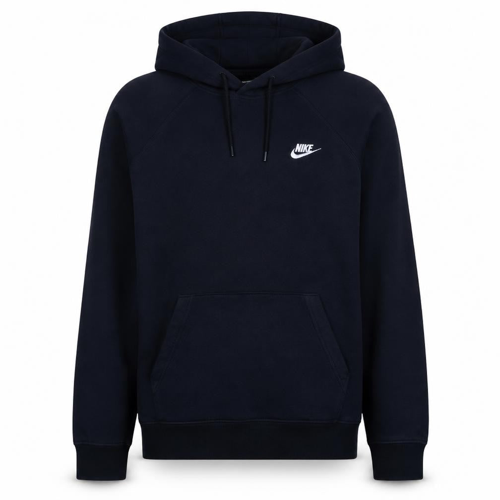 Nike Men's Black Pullover Hoodie L Logo Fleece Sweatshirt