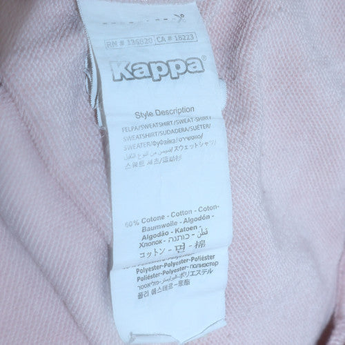 Kappa Womens Pink XS Pullover Hoodie Cotton Blend Logo Sweatshirt