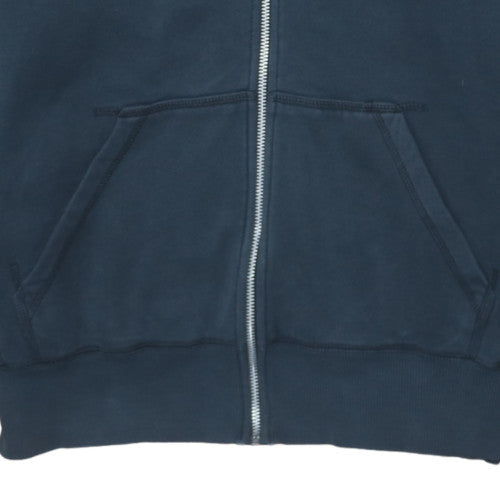 Nike Men's Blue Full Zip Hoodie L Regular Fit Fleece Sweatshirt