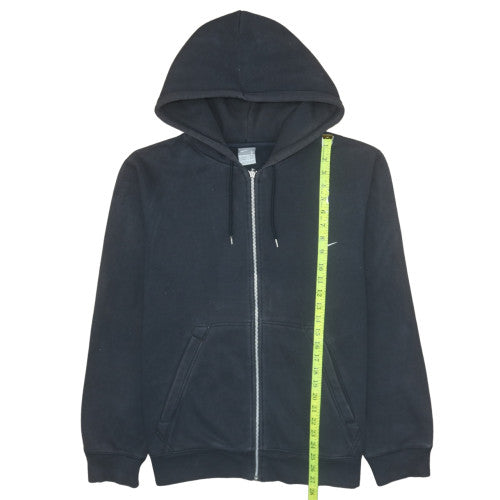 Nike Men Black Full Zip Fleece Hoodie L Regular Fit