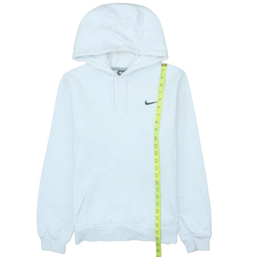 Nike Men's White Small Pullover Hoodie with Logo