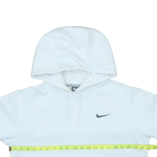 Nike Men's White Small Pullover Hoodie with Logo