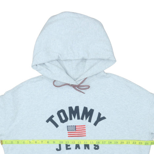 Tommy Jeans Men's Grey Logo Pullover Hoodie Size M
