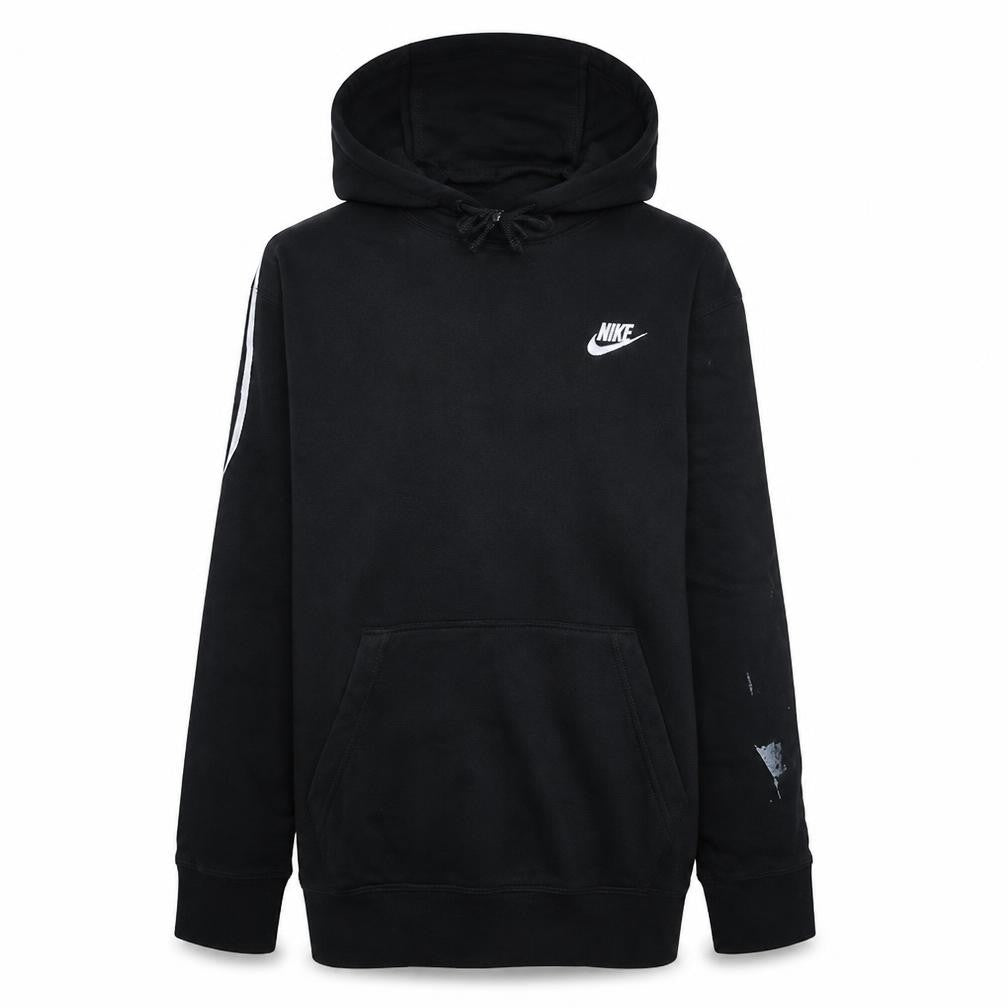 Nike Mens Black XS Pullover Hoodie with Logo Sleeve Trim