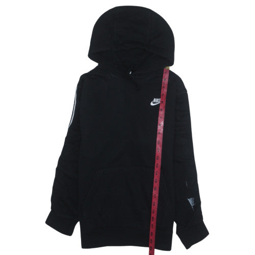 Nike Teens Black XS Pullover Hoodie with Logo Sleeve Trim