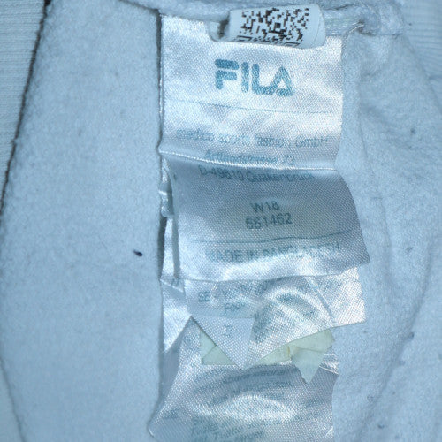 FILA Mens White XS Pullover Hoodie Logo Graphic Fleece