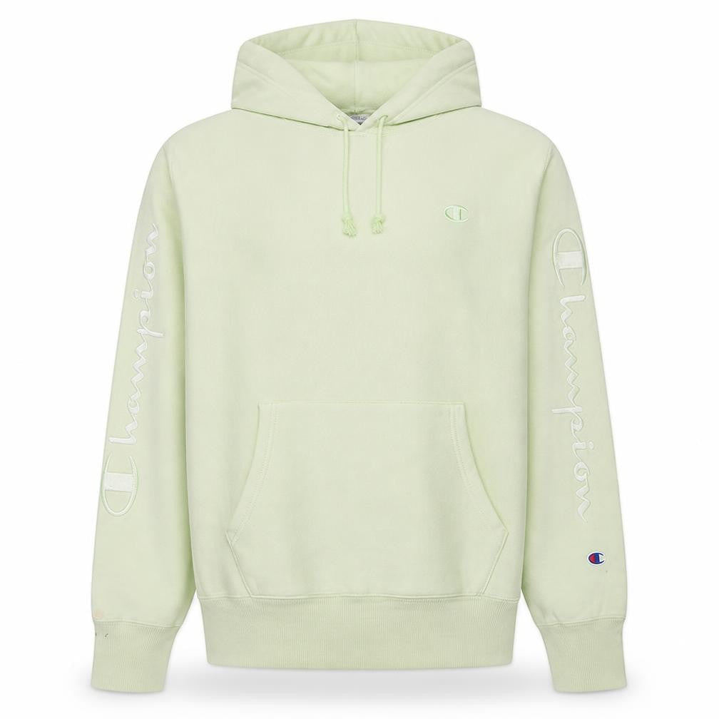 Champion Men's Green Pullover Hoodie Large Reverse Weave