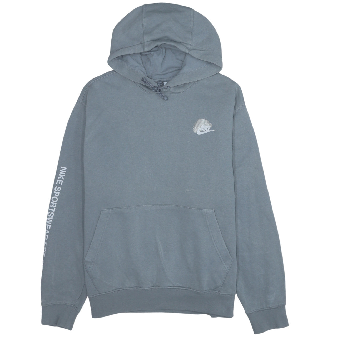 Nike Men's Grey Pullover Hoodie L Logo Graphic Sportswear