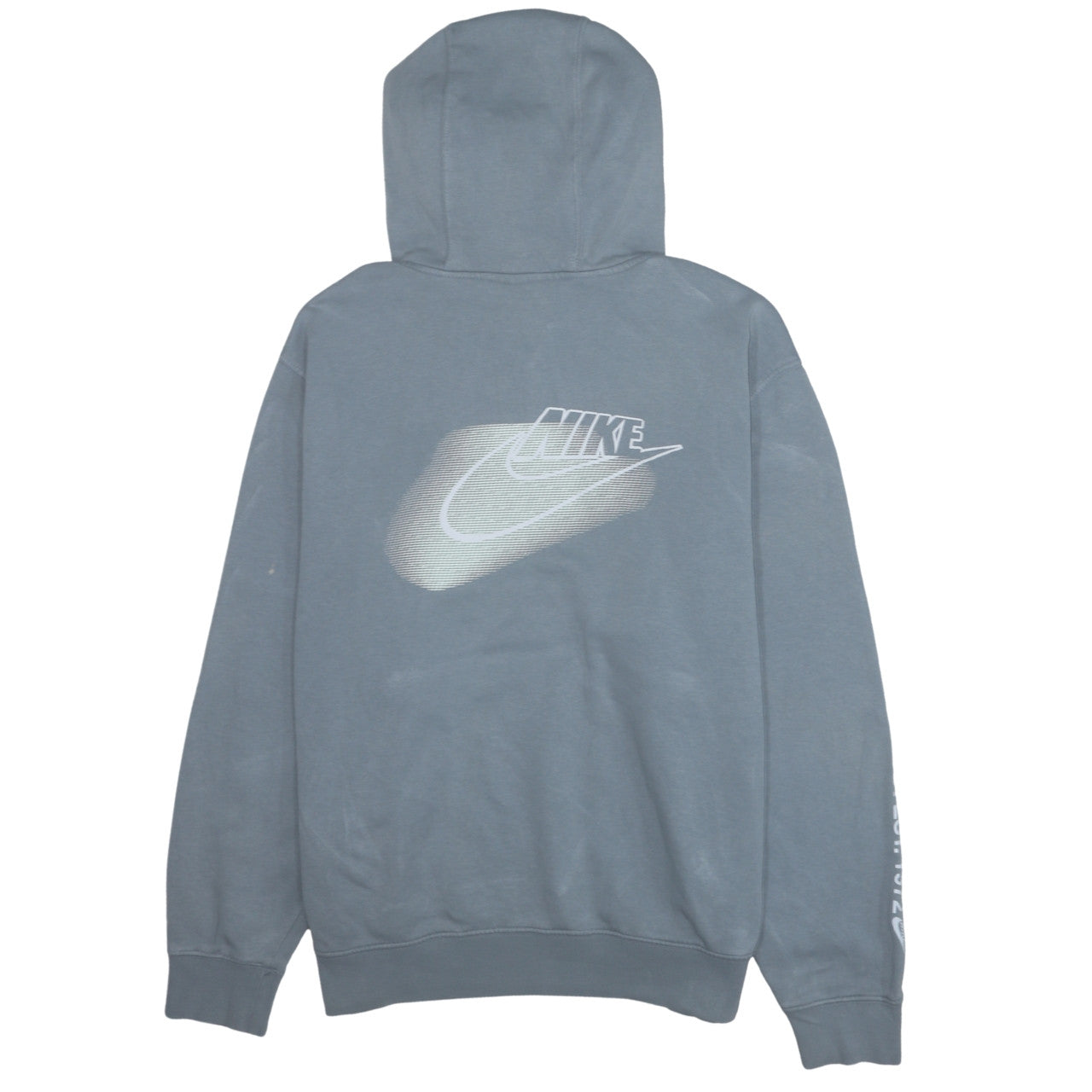 Nike Men's Grey Pullover Hoodie L Logo Graphic Sportswear
