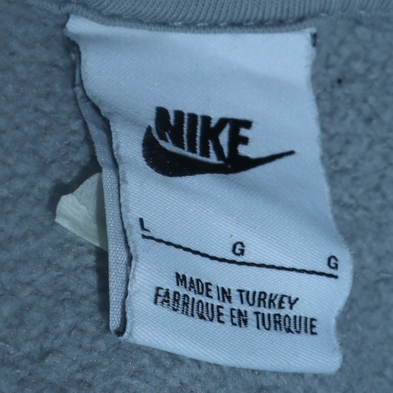 Nike Men's Grey Pullover Hoodie L Logo Graphic Sportswear