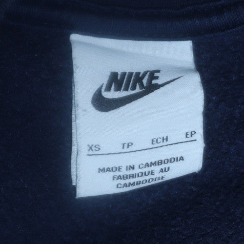 Nike Men's Blue Pullover Crew Neck Sweatshirt XS Logo Sportswear