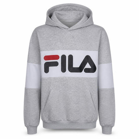 Fila Men's Grey XS Pullover Hoodie with Logo - Regular Fit