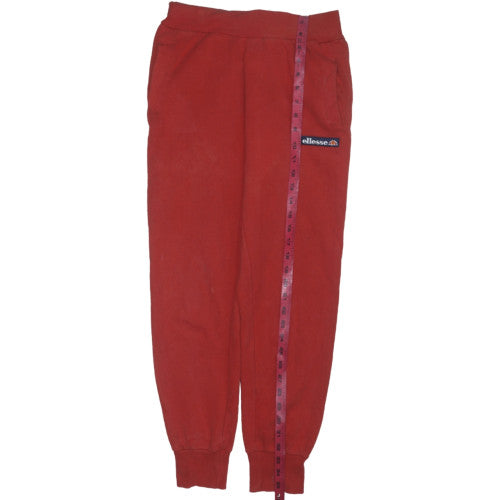 Ellesse Womens Red Jogger Sweatpants Fleece Medium Regular Fit