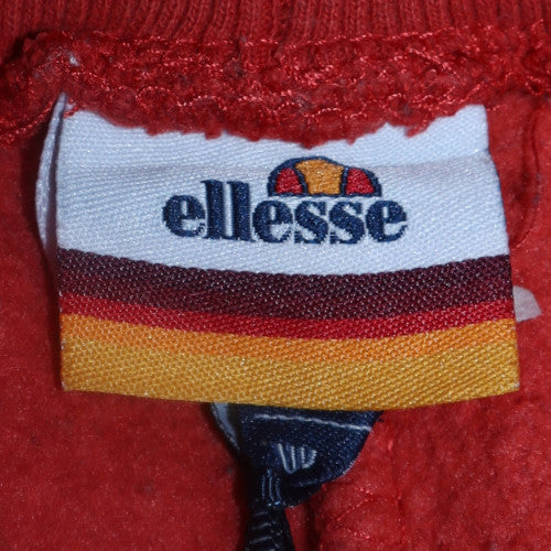 Ellesse Womens Red Jogger Sweatpants Fleece Medium Regular Fit